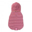 FuzzYard Essential Hooded Puffer Dog Coat, Mauve