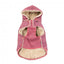 FuzzYard Essential Hooded Puffer Dog Coat, Mauve
