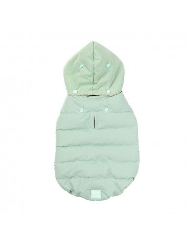 FuzzYard Essential Hooded Puffer Dog Coat, Mint