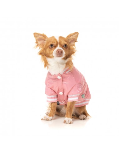 FuzzYard Fastball Baseball Dog Jacket, Pink