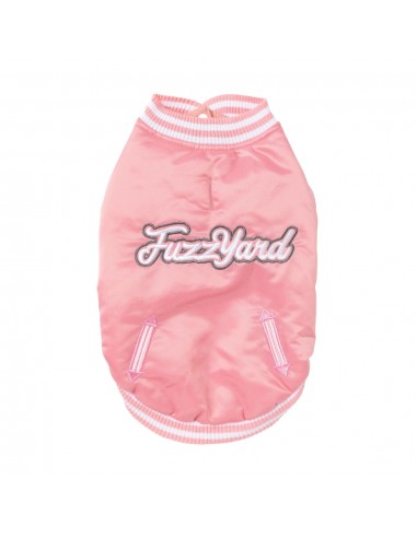 FuzzYard Fastball Baseball Dog Jacket, Pink