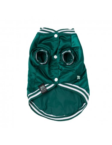 FuzzYard Fastball Baseball Dog Jacket, Green