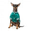 FuzzYard Fastball Baseball Dog Jacket, Green