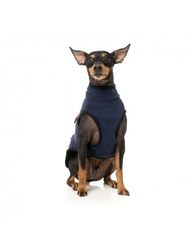 FuzzYard Fitzroy Sherpa Dog Gilet, Navy Blue
