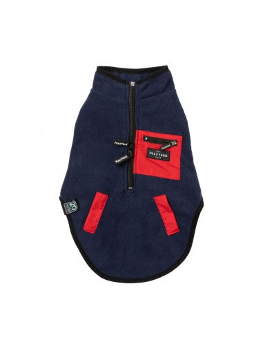 FuzzYard Fitzroy Sherpa Dog Gilet, Navy Blue