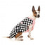FuzzYard Ollie Pink Check Sherpa Dog Coat