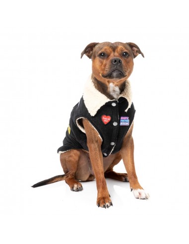 FuzzYard Rep It ClubHouse sherpa-lined dog jacket