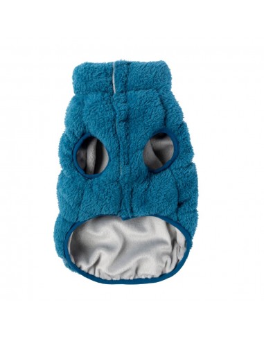 Teddy dog coat FuzzYard The Vaucluse in French blue