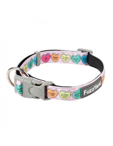FuzzYard Candy Hearts neoprene dog collar (size M)