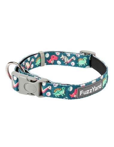 FuzzYard Dinosaur Land neoprene dog collar (size L)