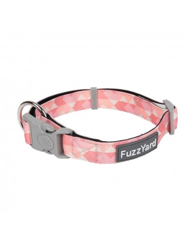 FuzzYard Pink Lemonade neoprene dog collar (size M)