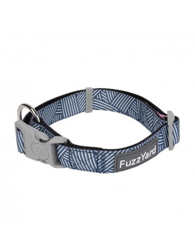 FuzzYard Thornbury Aegean Blue neoprene dog collar (size L)