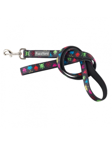 Padded neoprene dog lead FuzzYard Space Raiders, size S