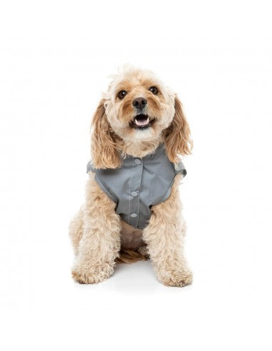 FuzzYard Evo Hooded Dog Raincoat, Reflective