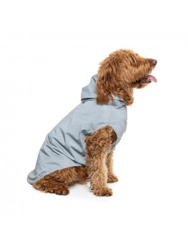 FuzzYard Evo Hooded Dog Raincoat, Reflective