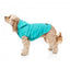 FuzzYard Evo dog raincoat with hood in teal
