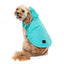 FuzzYard Evo dog raincoat with hood in teal