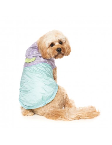 FuzzYard Ormond reversible dog raincoat in purple and blue