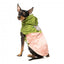 FuzzYard Ormond reversible dog raincoat in olive and pink