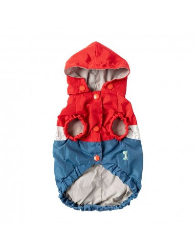 FuzzYard The Seattle dog raincoat in red and blue