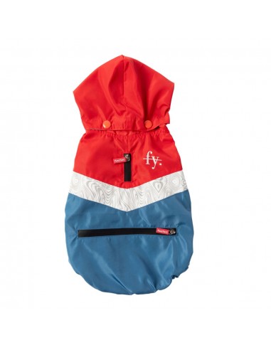 FuzzYard The Seattle dog raincoat in red and blue