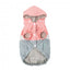 FuzzYard The Seattle dog raincoat in pink and grey, size 1