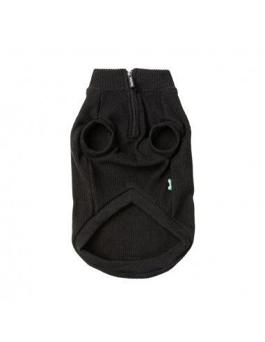 FuzzYard Cambridge Half-Zip Dog Jumper in Black