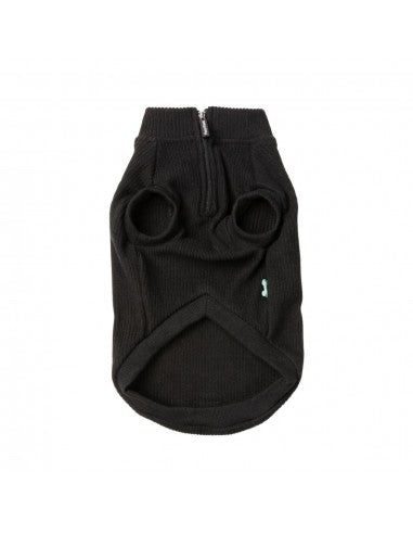 FuzzYard Cambridge Half-Zip Dog Jumper in Black