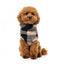 FuzzYard Checkered Teddy teddy fleece dog jumper in black and beige