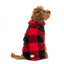 FuzzYard Checkered Teddy Dog Jumper in Red