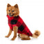 FuzzYard Checkered Teddy Dog Jumper in Red