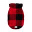 FuzzYard Checkered Teddy Dog Jumper in Red
