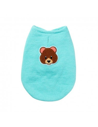 FuzzYard FuzzBear Knitted Dog Jumper, Aqua
