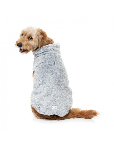 FuzzYard Frosted Teddy Plush Dog Jumper in Navy