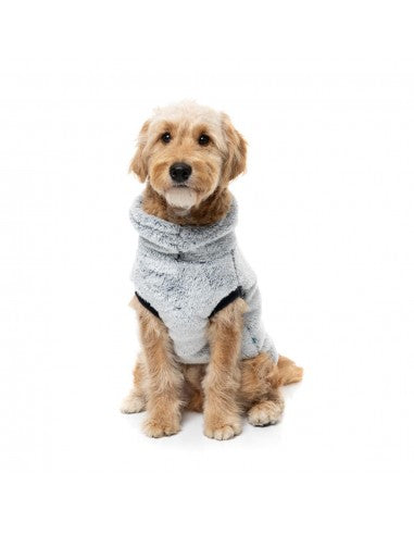 FuzzYard Frosted Teddy Plush Dog Jumper in Navy