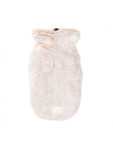 FuzzYard Frosted Teddy Plush Dog Jumper in Latte