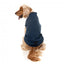 Embroidered dog jumper FuzzYard Smiley in navy