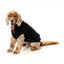 Embroidered dog jumper FuzzYard Smiley in black