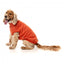 Embroidered dog jumper FuzzYard Smiley in rust