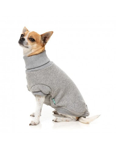 Roll-neck dog jumper FuzzYard Stevie 25 in grey