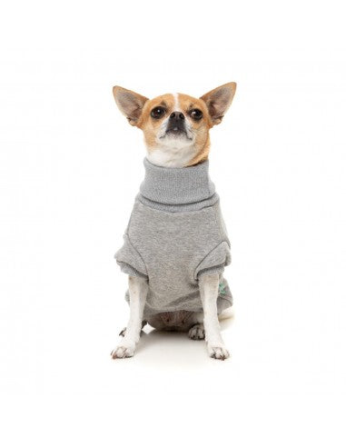Roll-neck dog jumper FuzzYard Stevie 25 in grey