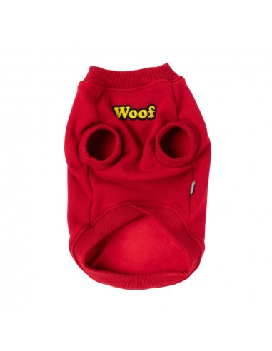 FuzzYard The Woof dog jumper, red cotton (size 1)