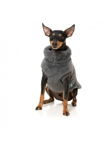 FuzzYard Turtle Teddy Dog Jumper, Charcoal