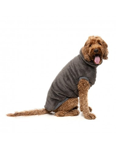 FuzzYard Turtle Teddy Dog Jumper, Gunmetal Grey
