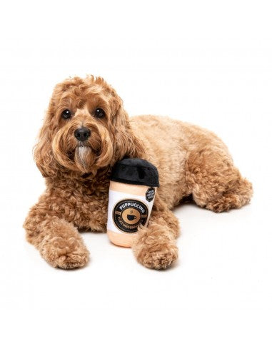 FuzzYard Barkrista Puppuccino Coffee Cup Plush Dog Toy with Squeaker