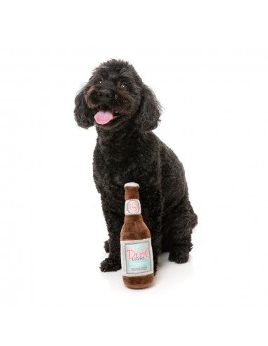 FuzzYard Drool Light Beer Bottle Plush Dog Toy with Squeaker