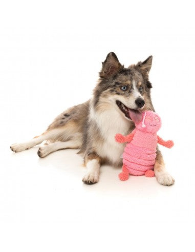 FuzzYard Flutter pink bed bug plush dog toy with squeaker