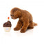 FuzzYard birthday cupcake plush dog toy with squeaker