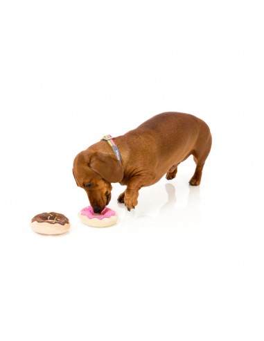 FuzzYard doughnut plush dog toys, pack of 2