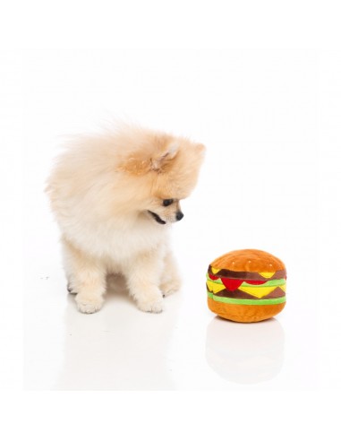 FuzzYard Burger Squeaky Plush Dog Toy